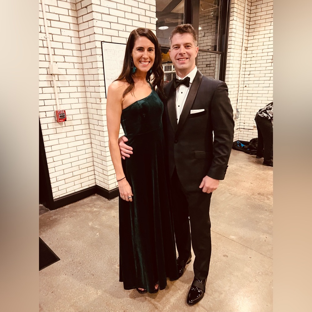 Elegant Dark Green Velvet Gown